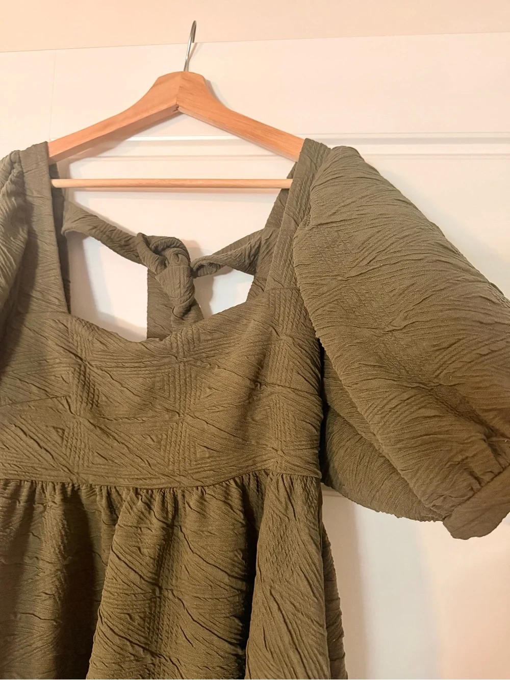Free People “Violet Mini Dress” Olive Green Size Medium